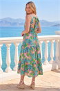 Green Petite Abstract Dress, Image 3 of 4