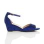 Royal Blue AJVANI Royal Blue Mid Wedge Heel Ankle Strap Sandals, Image 2 of 6
