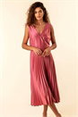 Rose Pleated Midi Wrap Dress, Image 1 of 4