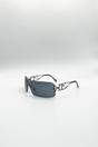 Black Flat Top Racer Rimless In Black, Image 2 of 5