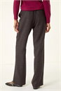 Aubergine Check Elasticated Waist Drawcord Trouser, Image 3 of 5