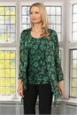 Emerald Julianna Floral Hanky Hem Chiffon Jacket, Image 5 of 5