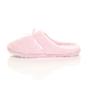 Light Pink Fleece Mules Slippers, Image 2 of 5