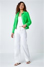 Green Stretch Pocket Detail Jacket, Image 2 of 5