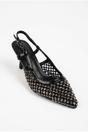 Black Constance Crystal Embellished Pointed Toe Heels, Image 2 of 5
