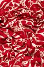 Red Lightweight Two Tone Floral Scarf, Image 2 of 3