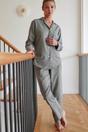 Pale Green "Orkney" Herringbone Brushed Cotton Pyjama Set, Image 1 of 2