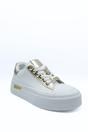 Gold Angelah Lace Up Love Platform Trainers, Image 2 of 2
