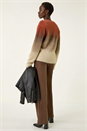 Brown Fluffy Ombre Knit Jumper, Image 4 of 5