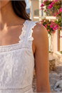 Ivory  Embroidered Lace Detail Cami Top, Image 4 of 4