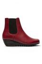 Burgundy Womens Leather heel Chelsea Boot-ORFU496, Image 1 of 5