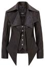 Black Infinity Leather Black Gothic Edwardian Leather Jacket-Sandvika, Image 1 of 6