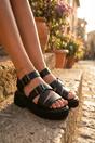  Lily Womens Chunky Platform Buckle Sandals, Image 2 of 8