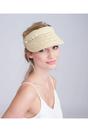 Beige Pia Rossini Beige Vera - Shell Beaded Straw Sun Visor - Beige, Image 1 of 2