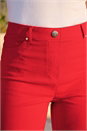 Red Turn Up Stretch Shorts, Image 4 of 4
