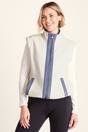 Cream Arrad Relaxed Fit Microfleece Gilet, Image 1 of 5