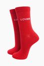 Red Lover Combed Cotton Glitter Socks, Image 1 of 4