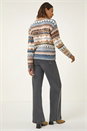 Biscuit Jacquard Soft Knit Jumper, Image 3 of 5