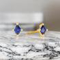 Gold Tiny Sapphire Stud September Birthstone Earrings, Image 2 of 2