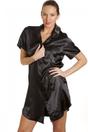 Black Camille Lingerie Black Satin Nightshirt, Image 1 of 4