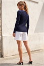 Navy  Gold Trim Knit Jumper, Image 3 of 4