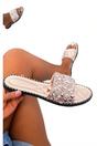 Cream iKrush Cream Sofie Embellished Slip On Sandals, Image 3 of 8