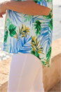 Blue Classic Tropical Print Shirt, Image 4 of 4
