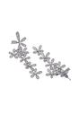 Silver Diva Gleaming Floral Dangle Earrings, Image 3 of 5