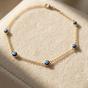 Gold Turkish Evil Eye Gold Plated Charm Friendship Bracelet, Image 1 of 5