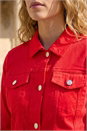 Red Stretch Pocket Detail Jacket, Image 4 of 4