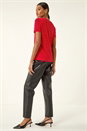 Red Hotfix Keyhole Stretch Top, Image 3 of 5