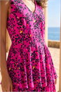 Pink Dusk Leopard Print Tiered Midi Dress, Image 4 of 4