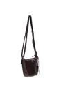 Chocolate 'Naomi' Real Leather Compact Crossbody Bag, Image 3 of 4
