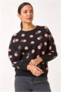 Black Spot Print Knitted Jumper, Image 1 of 5