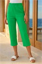 Green Petite Bengaline Cropped Stretch Trouser, Image 2 of 4