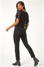 Black Burnout Print Bubble Hem Top, Image 3 of 5