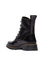 Black Womens Soft Lace-Up Ankle Boots -RAGI539, Image 4 of 5