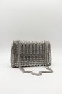 Silver Silver Embellished Shoulder Bag, Image 2 of 4
