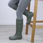 Khaki AJVANI Khaki Waterproof Wellington Boots Wellies, Image 5 of 6