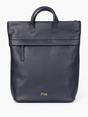 Navy Blue Top Handle Faux Leather Backpack, Image 1 of 5