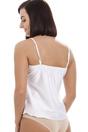 White Camille Lingerie White Satin Feel Lace Trim Camisole, Image 3 of 5