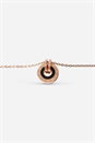 Rose Gold Stainless Steel Chunky Hoop Pendant Necklace, Image 4 of 4