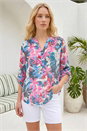 Pink Burnout Floral Print Shirt, Image 2 of 4