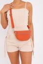 Orange Orange Silver Zip Cross body Bag - Eden, Image 2 of 2