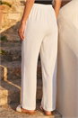 White Petite Button Side Trousers, Image 3 of 4