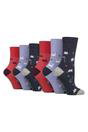 Charcoal 6 Pairs Wildlife Dogs Cats Patterned Socks, Image 1 of 2