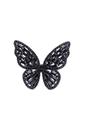 Black Contemporary Butterfly Ring - Free-Size, Image 3 of 6
