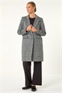 Black Tailored Single Breasted Coat, Image 4 of 7