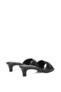 Black XY LONDON Black 'Romee' Slip On Low Kitten Heel Mule Sandals, Image 4 of 6