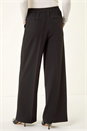 Black Button Pocket Full Length Trousers, Image 3 of 5